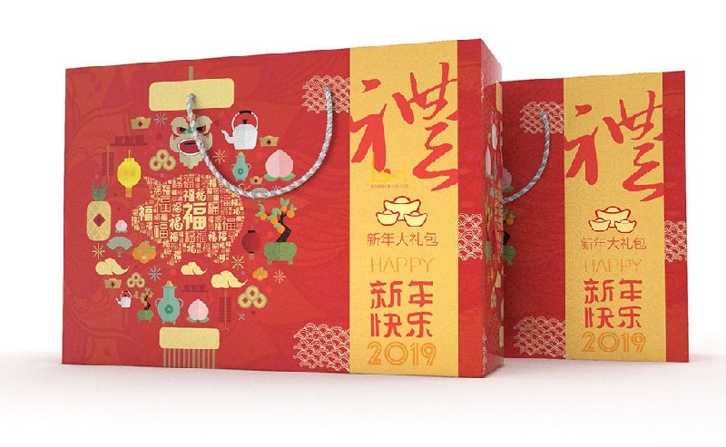 Túi giấy thiết kế phù hợp ngành hàng tết